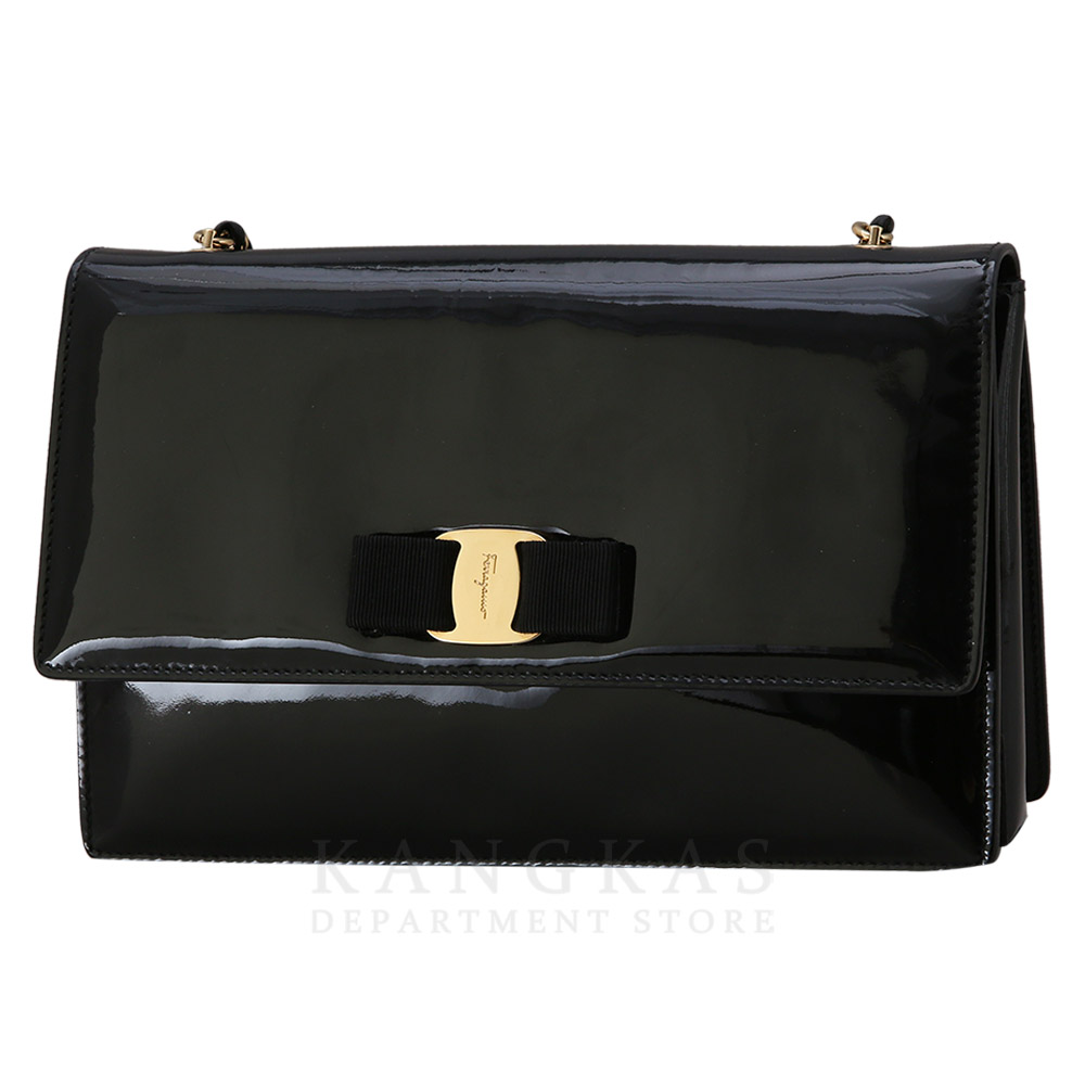 FERRAGAMO(USED)페레가모 페이던트 바라리본 체인 숄더백